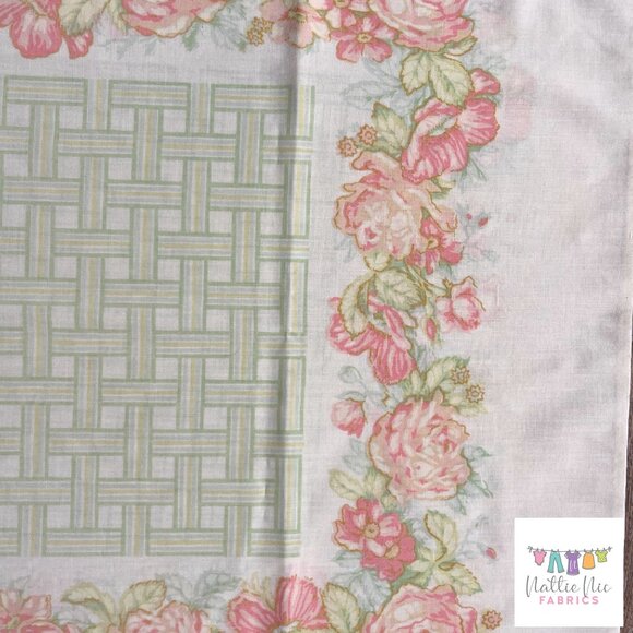 2 Vintage Pillowcases in pink and green floral, Sears, Perma‎ Prest - Picture 4 of 6